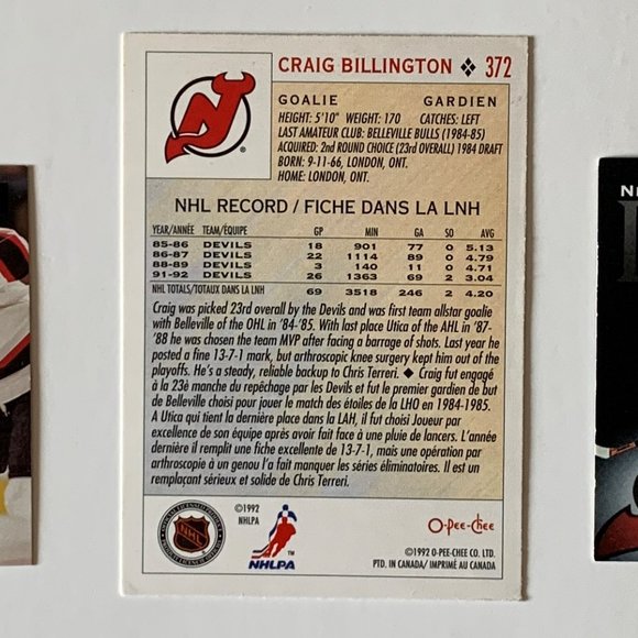 New Jersey Devils Vintage NHL Hockey Cards - Lot of 22 w/ Brodeur Custom Case - Picture 11 of 15